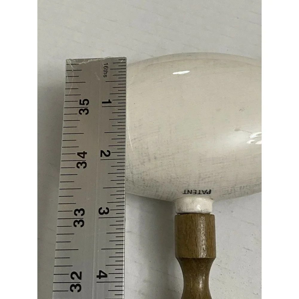 Tomahawk Style Watermelon Salt Pepper Shakers Ceramic‎ Long Wood Handles Japan